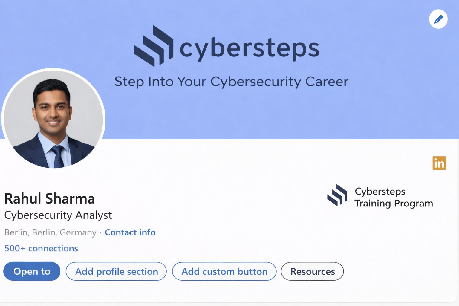 Cybersecurity LinkedIn Profile