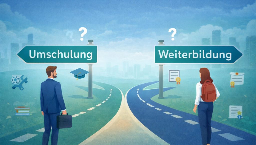 Umschulung vs Weiterbildung